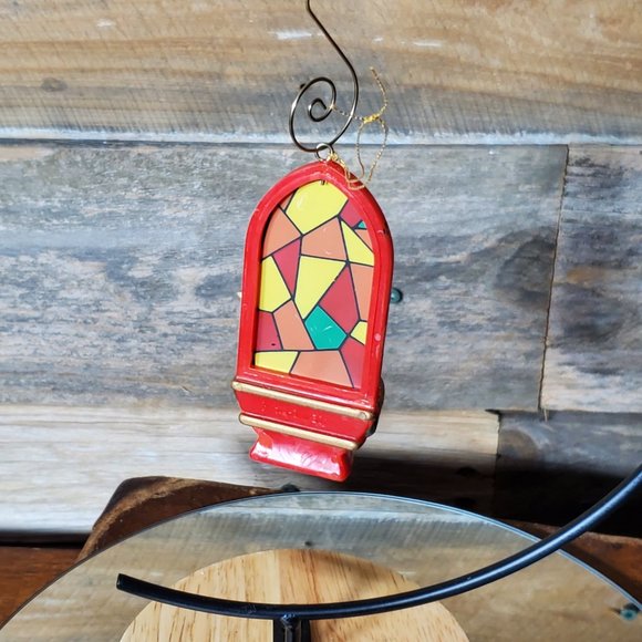 Christmas Treasures Ornament Cherub Angel on Stained Glass Throne - Vintage 70's - Picture 6 of 6